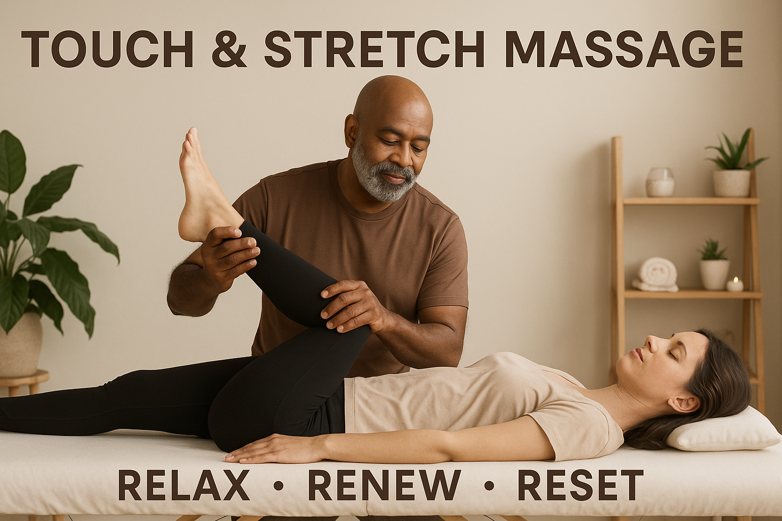 Therapist performing massage banner